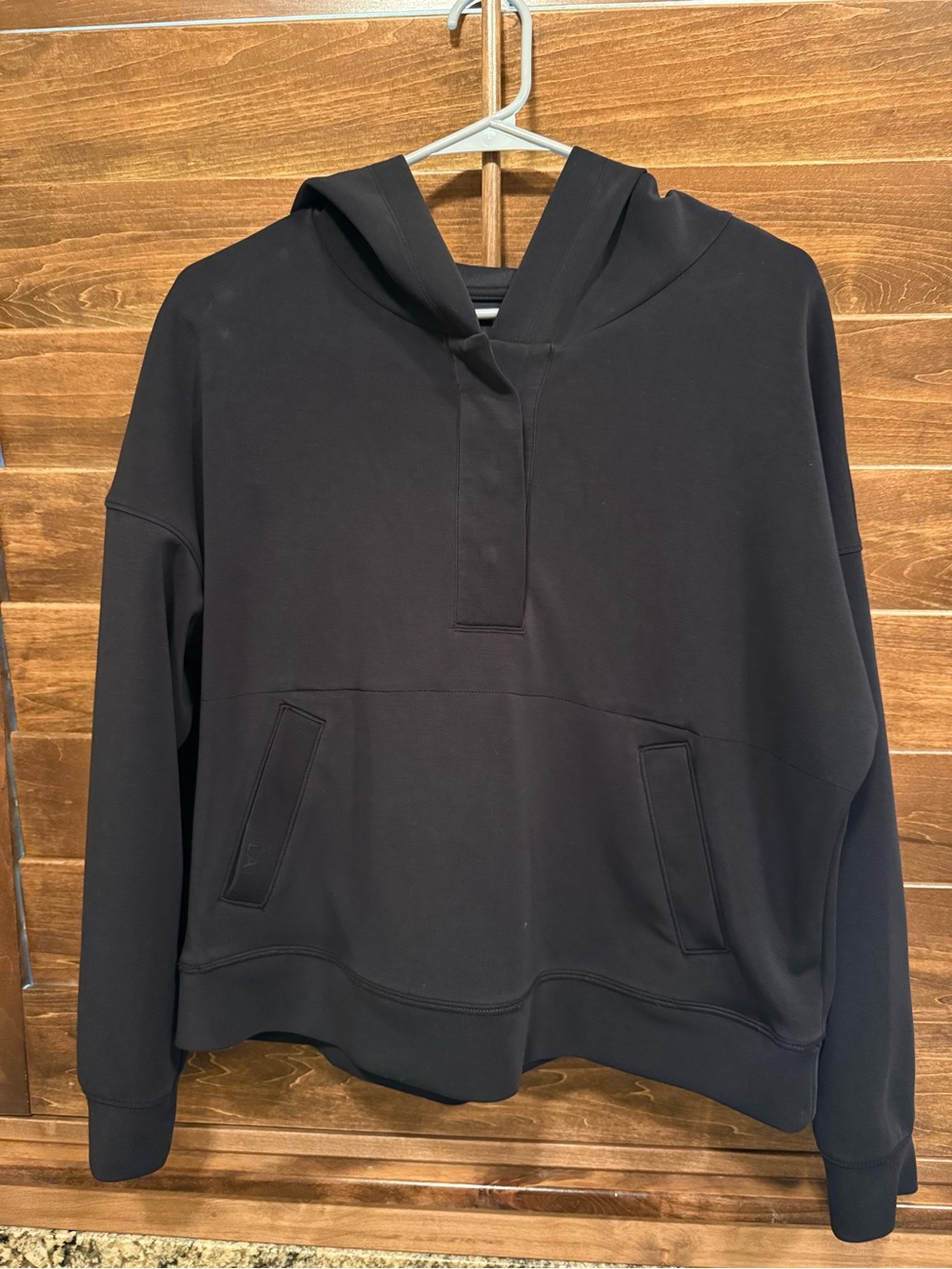 LATES by Kate Womens black Hooded Sweatshirt size medium